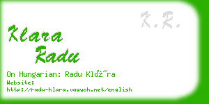 klara radu business card